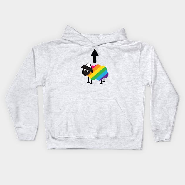 Gay Lesbian LGBT Rainbow Pride Sheep Of The Family Kids Hoodie by ProudToBeHomo